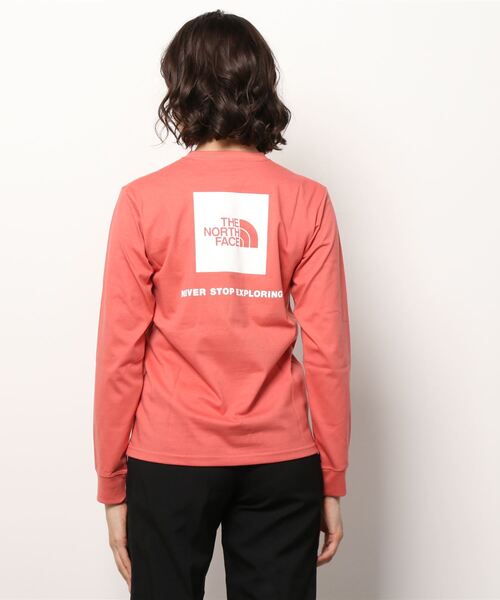 THE NORTH FACE（ザノースフェイス）の「ザ ノース フェイス THE NORTH FACE L/S Back Square Logo Tee(ロングスリーブバックスクエアロゴティー)（Tシャツ/カットソー・レディース・ホワイト/グレー/ローズ/ブラック・M/XL/L）」の7枚目の写真