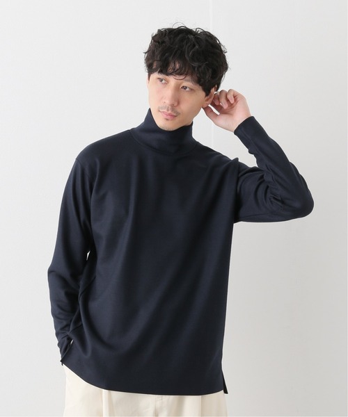 EDIFICE（エディフィス）の「ウール ジャージー ハイネック（Tシャツ/カットソー・メンズ・ブラック系その他/ブラウン系その他/サックスブルー・MEDIUM/SMALL/LARGE）」の2枚目の写真