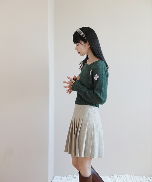 by muni:r（バイ ムニール）の「ハイティーン ムード  ハウンド チェック ヘアバンド（カチューシャ・レディース・ブラウン/アイボリー/ブラウン系その他・ONE SIZE）」の9枚目の写真