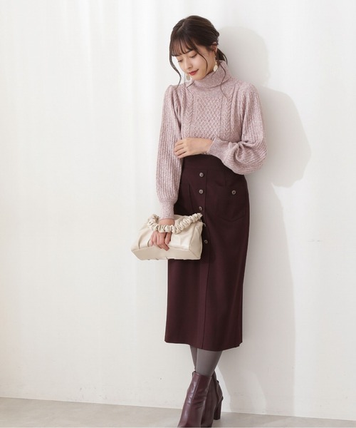 PROPORTION BODY DRESSING（プロポーションボディドレッシング）の「ケーブルニット（ニット/セーター・レディース・グレー/ホワイト系その他/ピンク・FREE）」の11枚目の写真