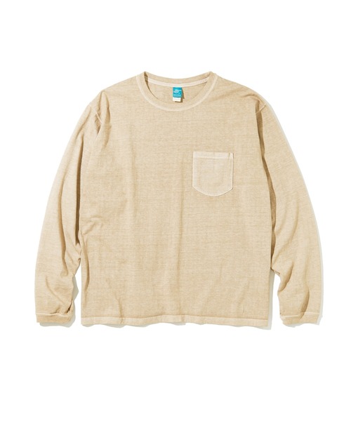 Good On（グッドオン）の「GOOD ON　L/SポケットTシャツ GOLT1306（Tシャツ/カットソー・メンズ・ネイビー/杢グレー/モカ/ライトパープル・S/M/L/XL）」の12枚目の写真