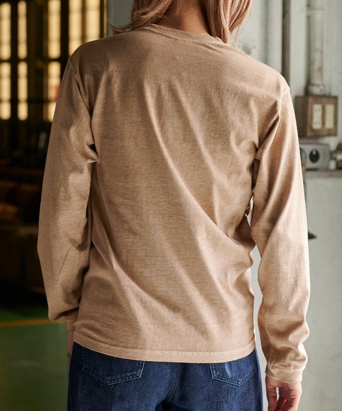 Good On(グッドオン)の「GOOD ON L/SポケットTシャツ GOLT1306(Tシャツ/カットソー・メンズ・ネイビー/杢グレー/モカ/ライトパープル・S/M/L/XL)」の22枚目の写真