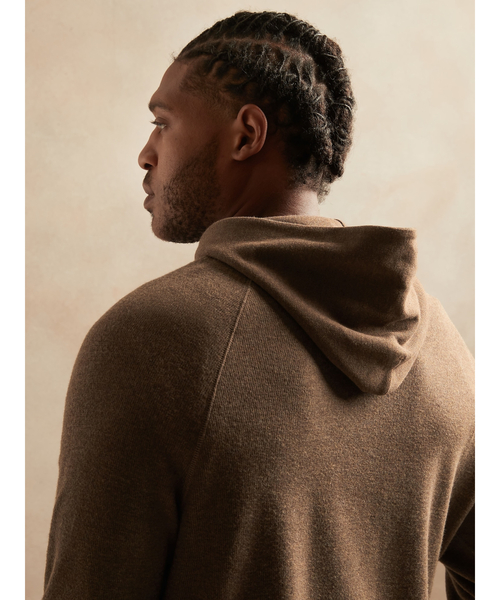 Banana Republic（バナナリパブリック）の「ブラッシュド ワッフルニット フーディー（パーカー・メンズ・ホワイト/チャコールグレー/ネイビー/ワイン/ブラウン・L/S/M/XL）」の9枚目の写真