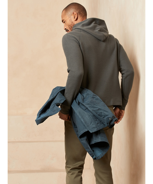 Banana Republic（バナナリパブリック）の「ブラッシュド ワッフルニット フーディー（パーカー・メンズ・ホワイト/チャコールグレー/ネイビー/ワイン/ブラウン・L/S/M/XL）」の10枚目の写真