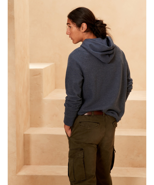 Banana Republic（バナナリパブリック）の「ブラッシュド ワッフルニット フーディー（パーカー・メンズ・ホワイト/チャコールグレー/ネイビー/ワイン/ブラウン・L/S/M/XL）」の11枚目の写真