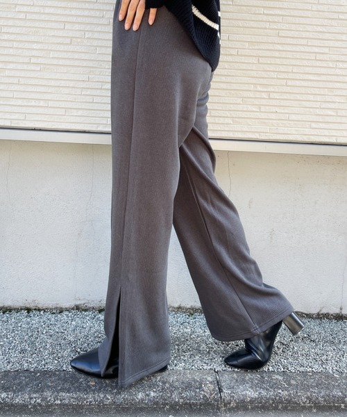 CLEA(クレア)の「サイドスリットリブパンツ(その他パンツ・レディース・ブラック/ブラウン/グレー/アイボリー・FREE)」の20枚目の写真