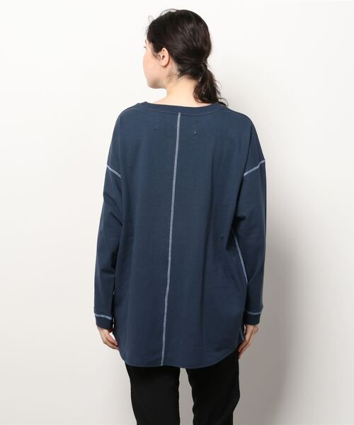 BIG BILL(ビッグビル)の「【mina11月掲載商品】【 BIG BILL / ビッグビル 】ラウンドステッチカットソー X59391D BNU(Tシャツ/カットソー・メンズ・オフホワイト/ベージュ/ネイビー・L/M)」の5枚目の写真