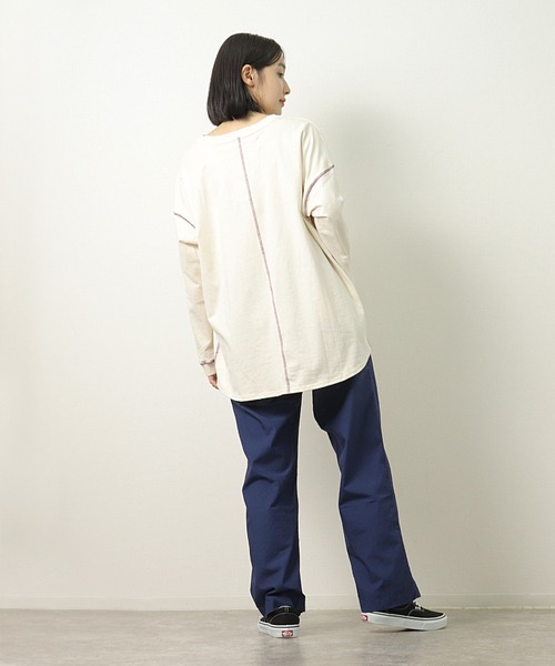 BIG BILL(ビッグビル)の「【mina11月掲載商品】【 BIG BILL / ビッグビル 】ラウンドステッチカットソー X59391D BNU(Tシャツ/カットソー・メンズ・オフホワイト/ベージュ/ネイビー・L/M)」の9枚目の写真