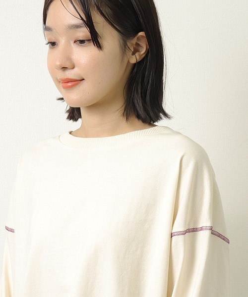 BIG BILL(ビッグビル)の「【mina11月掲載商品】【 BIG BILL / ビッグビル 】ラウンドステッチカットソー X59391D BNU(Tシャツ/カットソー・メンズ・オフホワイト/ベージュ/ネイビー・L/M)」の12枚目の写真