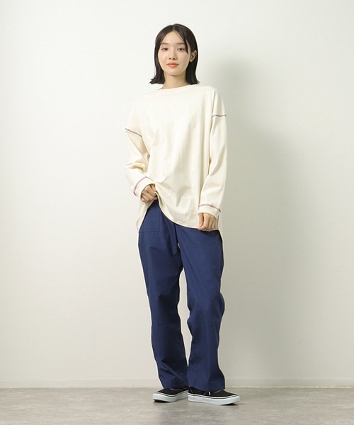 BIG BILL(ビッグビル)の「【mina11月掲載商品】【 BIG BILL / ビッグビル 】ラウンドステッチカットソー X59391D BNU(Tシャツ/カットソー・メンズ・オフホワイト/ベージュ/ネイビー・L/M)」の14枚目の写真