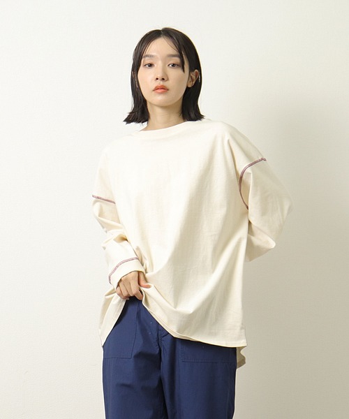 BIG BILL(ビッグビル)の「【mina11月掲載商品】【 BIG BILL / ビッグビル 】ラウンドステッチカットソー X59391D BNU(Tシャツ/カットソー・メンズ・オフホワイト/ベージュ/ネイビー・L/M)」の15枚目の写真