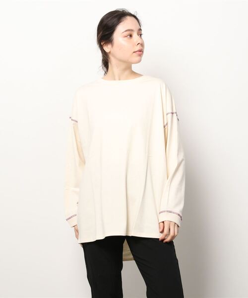 BIG BILL(ビッグビル)の「【mina11月掲載商品】【 BIG BILL / ビッグビル 】ラウンドステッチカットソー X59391D BNU(Tシャツ/カットソー・メンズ・オフホワイト/ベージュ/ネイビー・L/M)」の16枚目の写真