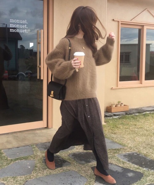 Doula Doula（ドゥーラドゥーラ）の「パステルカラーシャギーニット（ニット/セーター・レディース・ブラウン/ピンク/イエロー/ブルー/モカ/アイボリー/グリーン・FREE）」の15枚目の写真