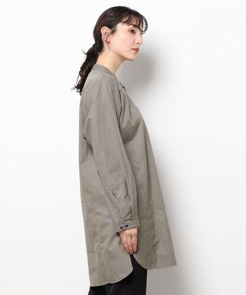 UNFIL（アンフィル）の「【unfil】エジプトコットンツイル オーバーサイズシャツ WOMEN（シャツ/ブラウス・レディース・ブラック系その他・1）」の3枚目の写真