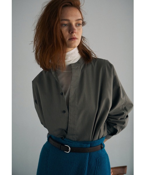 UNFIL（アンフィル）の「【unfil】エジプトコットンツイル オーバーサイズシャツ WOMEN（シャツ/ブラウス・レディース・ブラック系その他・1）」の6枚目の写真