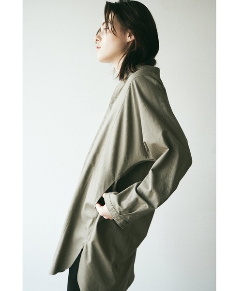 UNFIL（アンフィル）の「【unfil】エジプトコットンツイル オーバーサイズシャツ WOMEN（シャツ/ブラウス・レディース・ブラック系その他・1）」の4枚目の写真