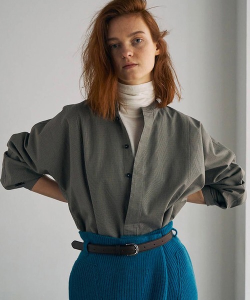 UNFIL（アンフィル）の「【unfil】エジプトコットンツイル オーバーサイズシャツ WOMEN（シャツ/ブラウス・レディース・ブラック系その他・1）」の7枚目の写真