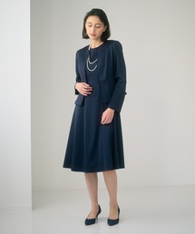 ANAYI | トリアセサテンペプラム　ジャケット(ノーカラージャケット)