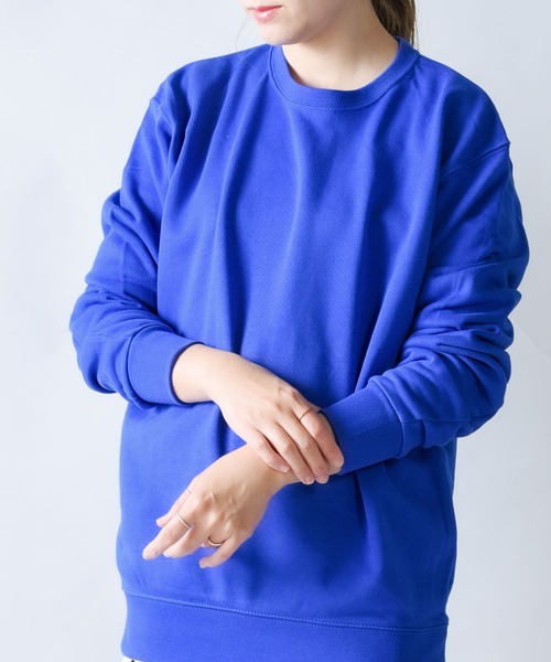 Printstar(プリントスター)の「2-9.7oz Standard TOMS Sweat Shirts 9.7オンス/スタンダード/トムス/トレーナー/ビビットカラー【Maison Select -メゾンセレクト- 】(スウェット・レディース・ライトブルー/ロイヤルブルー/バイオレット/イエロー/ライトイエロー/ピンク/ライトピンク/レッド・M/L/XL/S)」の3枚目の写真