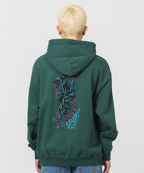 XLARGE（エクストララージ）の「MAD PANTHER PULLOVER HOODED SWEAT（パーカー・メンズ・ホワイト/グリーン/ライトパープル・S/M/L/XL）」の4枚目の写真