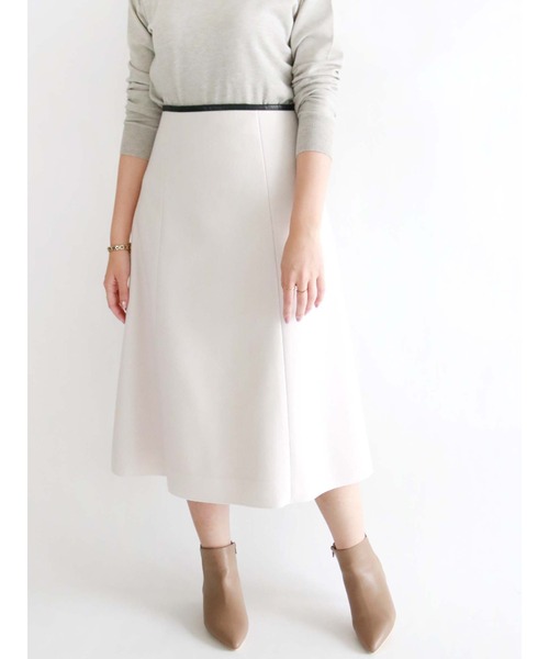 Te chichi（テチチ）の「ジャージメルトンフレアスカート（スカート・レディース・オフホワイト/イエロー/モカ・SMALL/MEDIUM）」の2枚目の写真