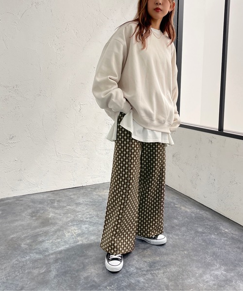 apres jour mignon（アプレジュールミニョン）の「ジャガードニットパンツ【ZOZOTOWN限定アイテム】（その他パンツ・レディース・ブラック系その他/ダークブルー/ブラウン系その他・SMALL/X-LARGE/MEDIUM）」の16枚目の写真