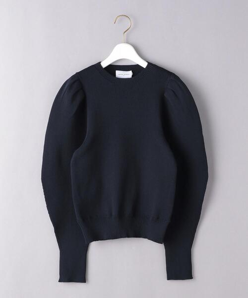 UNITED ARROWS（ユナイテッドアローズ）の「＜UNITED ARROWS＞P パフスリーブ ニット W（ニット/セーター・レディース・ネイビー/ライム・FREE）」の11枚目の写真
