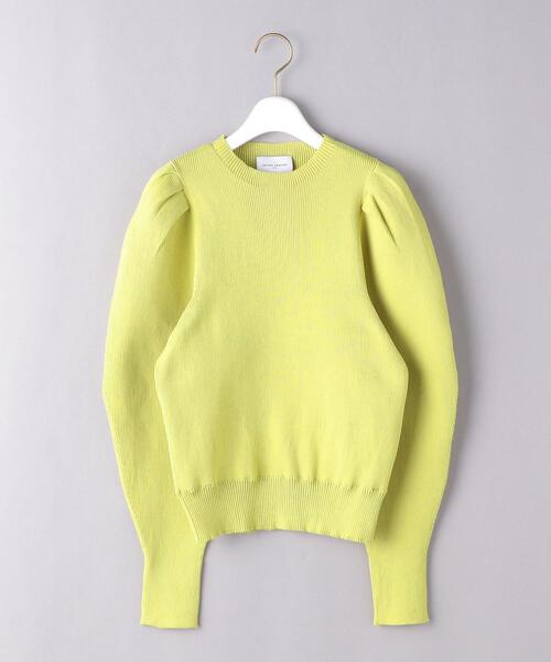 UNITED ARROWS（ユナイテッドアローズ）の「＜UNITED ARROWS＞P パフスリーブ ニット W（ニット/セーター・レディース・ネイビー/ライム・FREE）」の17枚目の写真