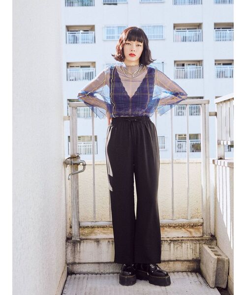 jouetie（ジュエティ）の「メッシュメロートップス（Tシャツ/カットソー・レディース・ブラック/オフホワイト/オレンジ/ブルー/グリーン・MEDIUM）」の16枚目の写真