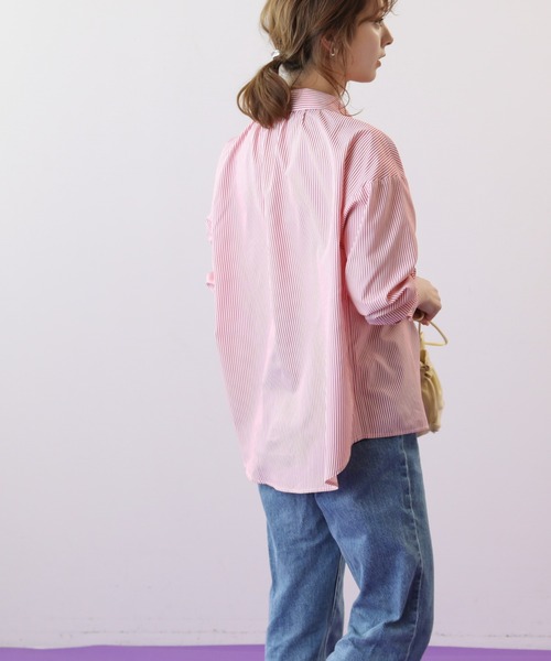 frames RAY CASSIN（フレームスレイカズン）の「WEB限定 2WAYボウタイ付バンドカラーブラウス（シャツ/ブラウス・レディース・レッド/ブルー/グリーン・FREE）」の21枚目の写真