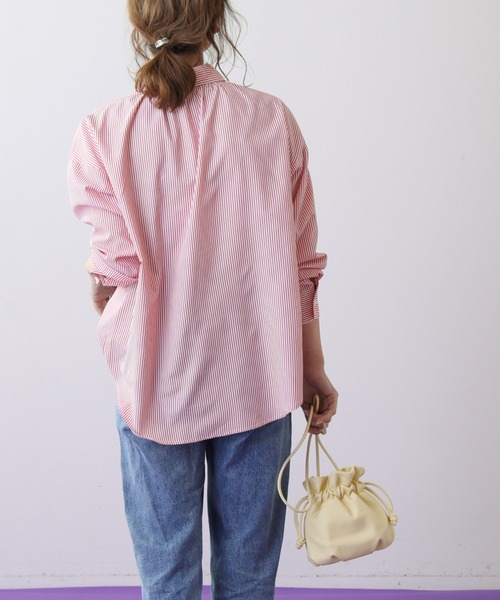 frames RAY CASSIN（フレームスレイカズン）の「WEB限定 2WAYボウタイ付バンドカラーブラウス（シャツ/ブラウス・レディース・レッド/ブルー/グリーン・FREE）」の22枚目の写真