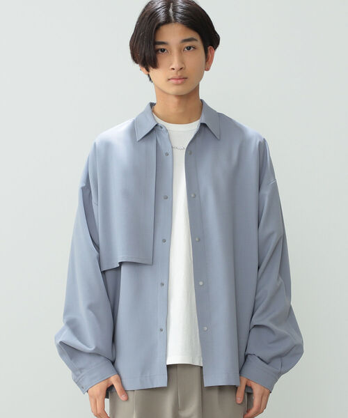 BeAMS DOT(ビームスドット)の「【WEB限定】BeAMS DOT / ヨーク シャツブルゾン(シャツ/ブラウス・メンズ・ブルー系その他/ブラウン系その他2・MEDIUM/LARGE)」の7枚目の写真