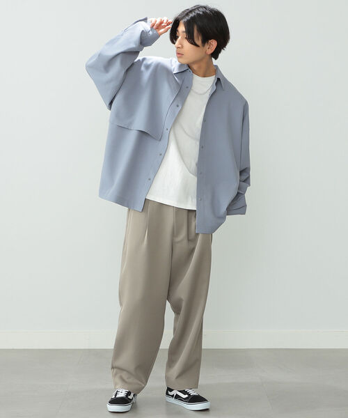 BeAMS DOT(ビームスドット)の「【WEB限定】BeAMS DOT / ヨーク シャツブルゾン(シャツ/ブラウス・メンズ・ブルー系その他/ブラウン系その他2・MEDIUM/LARGE)」の8枚目の写真