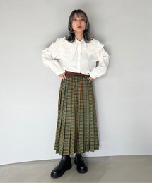 sanself チェックフリルスカート　新品未使用 2025年最新】サンセルフ スカートの人気アイテム - メルカリ