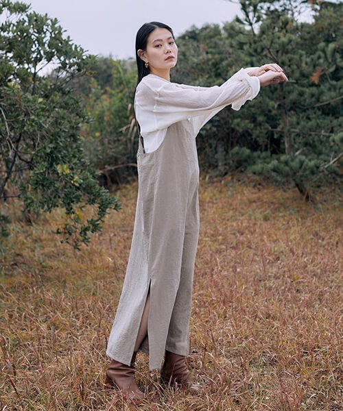 CREDONA（クレドナ）の「バッククロスキャミOP（ワンピース・レディース・チャコールグレー/ベージュ系その他・FREE）」の21枚目の写真