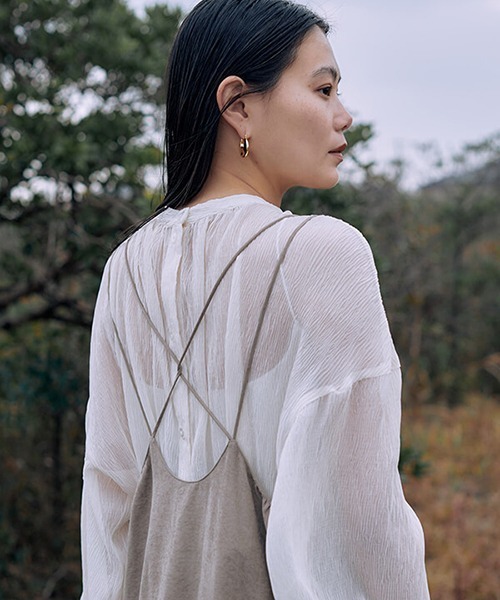 CREDONA（クレドナ）の「バッククロスキャミOP（ワンピース・レディース・チャコールグレー/ベージュ系その他・FREE）」の12枚目の写真