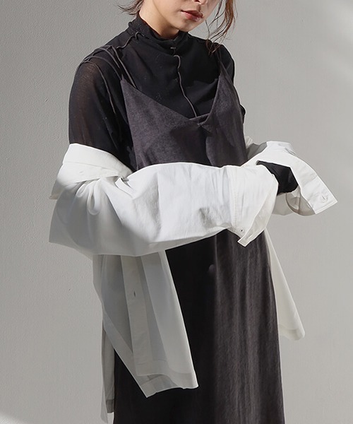 CREDONA（クレドナ）の「バッククロスキャミOP（ワンピース・レディース・チャコールグレー/ベージュ系その他・FREE）」の13枚目の写真