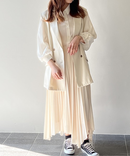 one way（ワンウェイ）の「テーラードベスト（テーラードジャケット・レディース・ホワイト/ブラック/ブラウン系その他・FREE）」の14枚目の写真