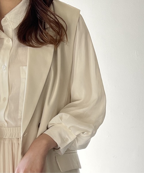 one way（ワンウェイ）の「テーラードベスト（テーラードジャケット・レディース・ホワイト/ブラック/ブラウン系その他・FREE）」の17枚目の写真