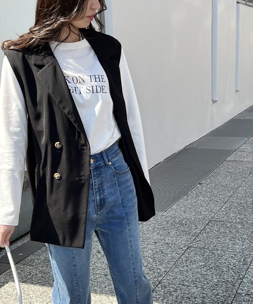 one way（ワンウェイ）の「テーラードベスト（テーラードジャケット・レディース・ホワイト/ブラック/ブラウン系その他・FREE）」の20枚目の写真