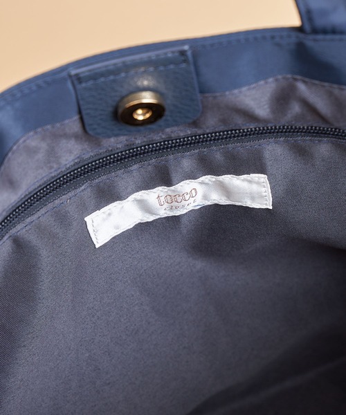 tocco closet(トッコ クローゼット)の「リボンテープナイロンバッグ(ハンドバッグ・レディース・ブラック/ベージュ/ネイビー・FREE)」の18枚目の写真