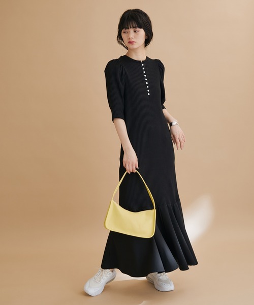 ADAM ET ROPE'（アダムエロペ）の「【一部直営店舗・WEB限定】マーメイドコンビワンピース（ワンピース・レディース・サックスブルー/ベージュ/ブラック・FREE）」の15枚目の写真