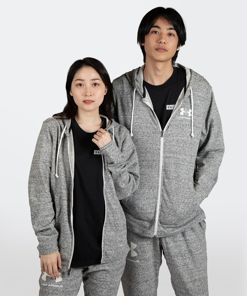 UNDER ARMOUR(アンダーアーマー)の「UAライバルテリー フルジップ フーディー(トレーニング/メンズ)(スウェット・メンズ・ブラック/ライトグレー・L/XL/XXL/M/3XL/S)」の2枚目の写真