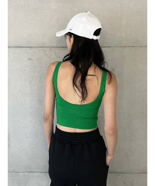 ENVYM（アンビー）の「カップインショートタンクトップ（タンクトップ・レディース・ブラック/ホワイト/グレー/グリーン・FREE）」の8枚目の写真