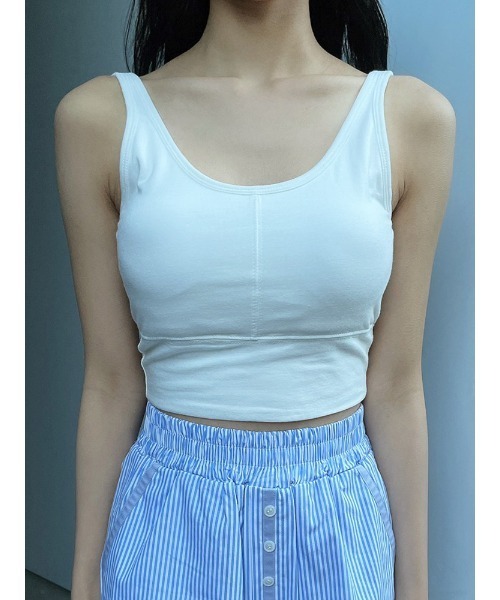 ENVYM（アンビー）の「カップインショートタンクトップ（タンクトップ・レディース・ブラック/ホワイト/グレー/グリーン・FREE）」の15枚目の写真