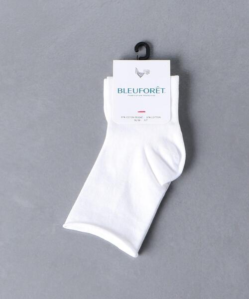 BLEU FORET（ブルーフォレ）の「＜BLEU FORET（ブルーフォレ）＞VEL CTN ソックス 22SS（ソックス/靴下・レディース・ホワイト/ブラック/ベージュ/レッド/ケリー/コバルトブルー・FREE）」の2枚目の写真