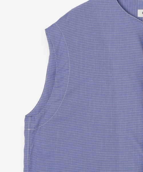 GYMPHLEX(ジムフレックス)の「Gymphlex | T/Cチェック ノースリーブワンピース WOMEN(ワンピース・レディース・ベージュ系その他/ブルー系その他・14)」の10枚目の写真