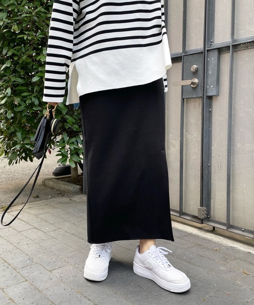 DouDou（ドゥドゥ）の「ポンチスリットスカート（スカート・レディース・ブラック/サックスブルー・38/36）」の22枚目の写真