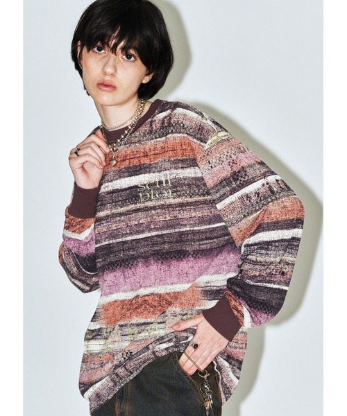 スカルプター　ロンT S SCULPTOR（スカルプター）の「Ombre Stripe L/S Tee/オンブレ