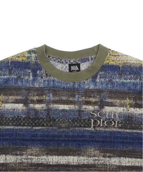 スカルプター　ロンT S SCULPTOR（スカルプター）の「Ombre Stripe L/S Tee/オンブレ